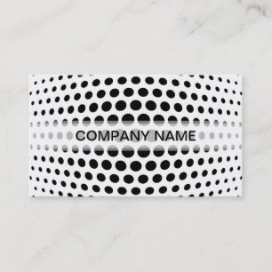 Professional Black Polka Dot Pattern Business Card