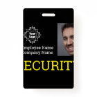 Professional Black Security Guard Photo ID