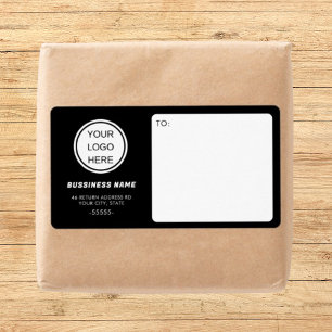 Professional Black White Business Logo Shipping