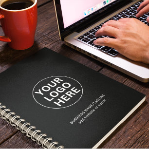 Professional Black & White Business Logo & Text Planner