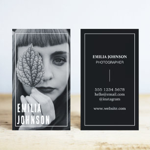 Professional Black & White Freelance Photographer Business Card