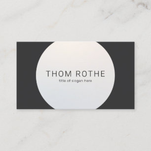 Professional Black White Gradient Circle Design Business Card