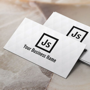 Professional Black & White Linen Business Card