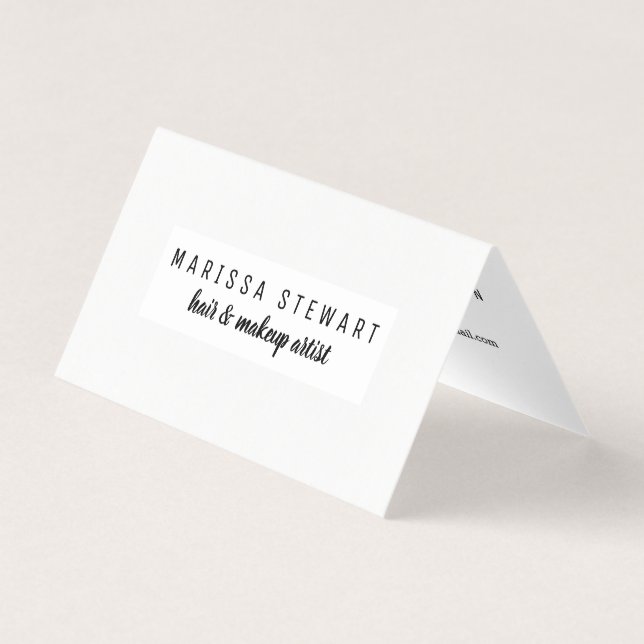 Professional Black White Modern Social Media Business Card (Front)