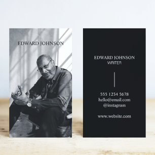 Professional Black & White Photo Business Card