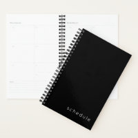 Professional Black & White Schedule Planner