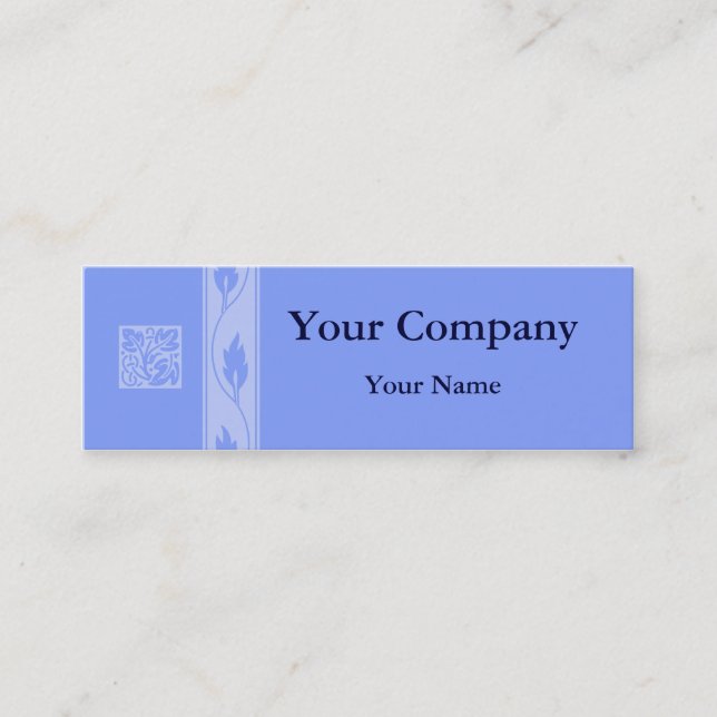 Professional blue leaf business cards (Front)