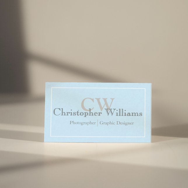Professional Blue Minimalist Business Card (Creator Uploaded)