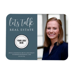 Professional Blue Real Estate Marketing Magnet