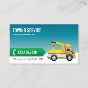 Professional Blue Towing Service Business Card