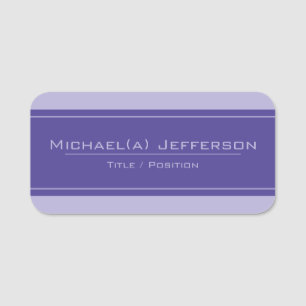 Professional Blue-Violet & Purple: Elegant Modern Name Tag