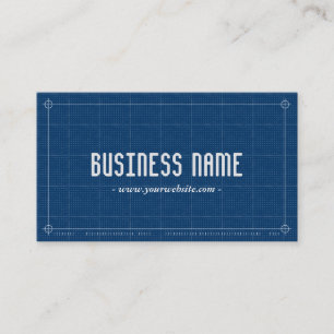 Professional Blueprint Architecture Business Card