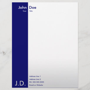 professional blues custom letterhead