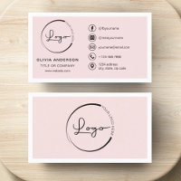 Professional Blush Pink Business Logo Social Media