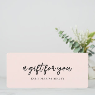 Professional Blush Pink Simple Gift Certificate