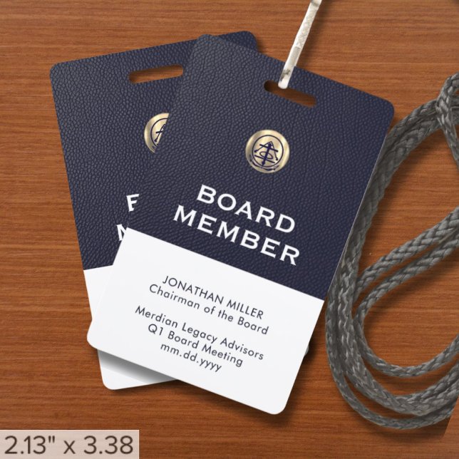 Professional Board Member Lanyard ID Badge (Creator Uploaded)