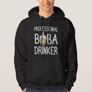 Professional Boba Drinker Boba Tea Lover Funny Bob Hoodie