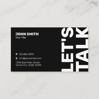 Professional Bold Minimalist Modern Calling Card
