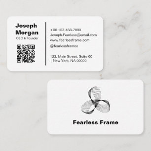 Professional Bold Modern Sleek Monochrome Geometry Business Card