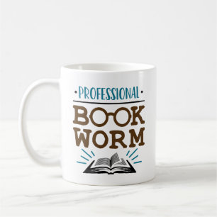 Professional Bookworm Avid Book Reader Coffee Mug