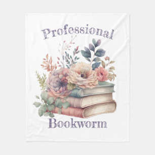Professional Bookworm Fleece Blanket