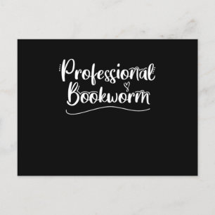 Professional Bookworm I Love Reading Books Postcard