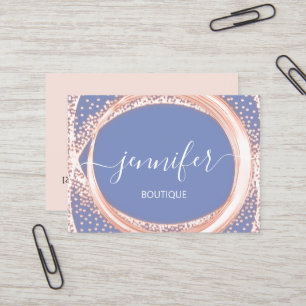 Professional Boutique Makeup  Beauty Pink Blue Business Card