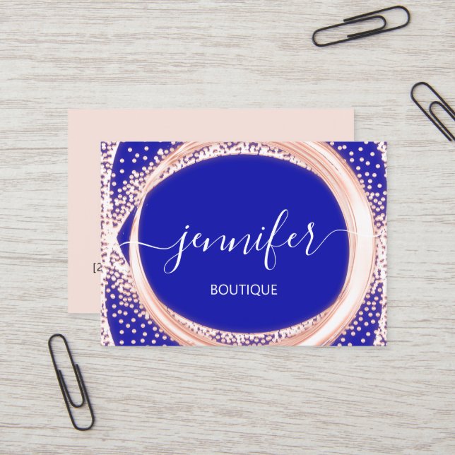 Professional Boutique Makeup  Beauty Pink Royal Business Card (Front/Back In Situ)