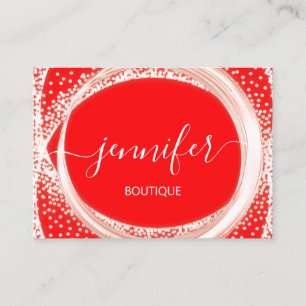Professional Boutique Makeup  Beauty Red  Bright Business Card