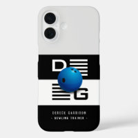 Professional Bowling Trainer | Initials Deep Blue