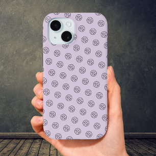 Professional Brand Pattern Logo Modern Purple iPhone 15 Case