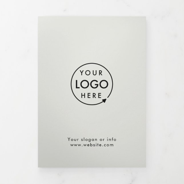 Professional Branded Grey Folded Brochure (Cover)