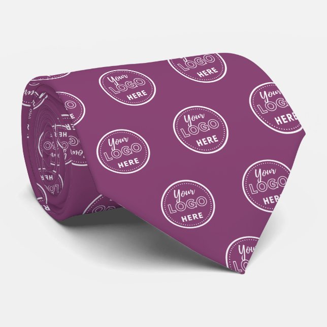Professional Branding Minimalist Berry Promo Logo Tie (Rolled)