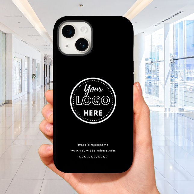 Professional Branding Minimalist Black Promo Logo Case-Mate iPhone Case (Creator Uploaded)