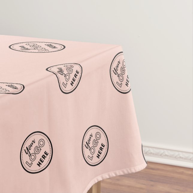 Professional Branding Minimalist Logo Blush Pink Tablecloth (In Situ)