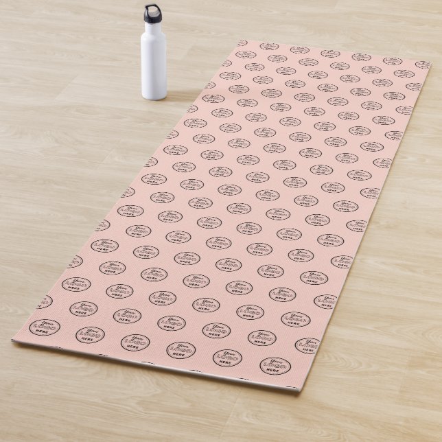 Professional Branding Minimalist Logo Blush Pink Yoga Mat (In Situ)