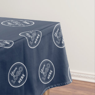 Professional Branding Minimalist Logo Navy Blue Tablecloth