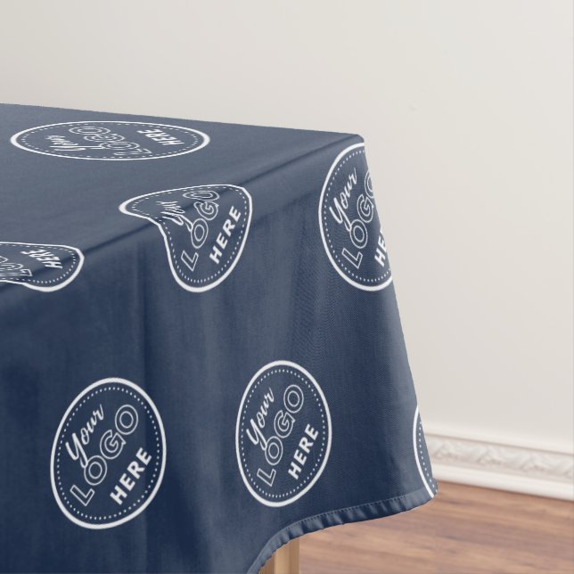 Professional Branding Minimalist Logo Navy Blue Tablecloth (In Situ)