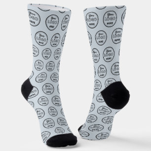 Professional Branding Minimalist Logo Soft Navy Socks
