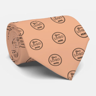 Professional Branding Minimalist Orange Promo Logo Tie