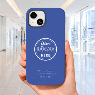 Professional Branding Minimalist Promo Logo Blue Case-Mate iPhone 14 Case