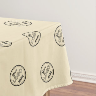 Professional Branding Minimalist Promo Logo Groovy Tablecloth