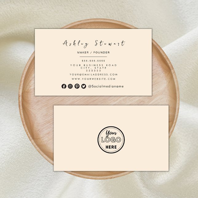 Professional Branding Minimalist Trendy Boho Logo Business Card (Creator Uploaded)