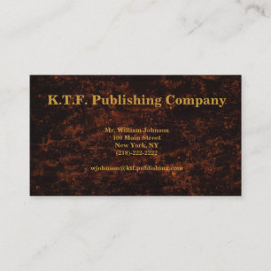 Professional Bronze Business Card