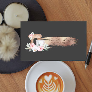 Professional Brush Stroke,Mixer Flowers Business Card