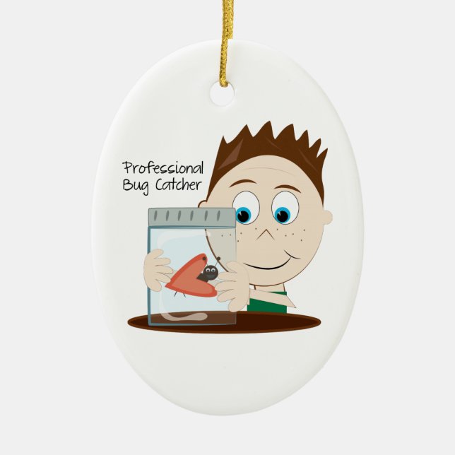 Professional Bug Catcher Ceramic Ornament (Front)