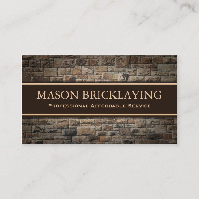 Professional Builder / Bricklaying Business Card (Front)