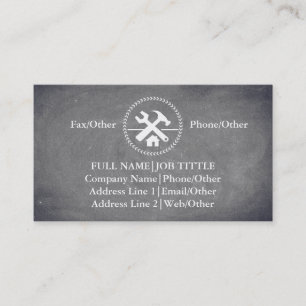 Professional Builder Carpenter Tools Woodworking Business Card
