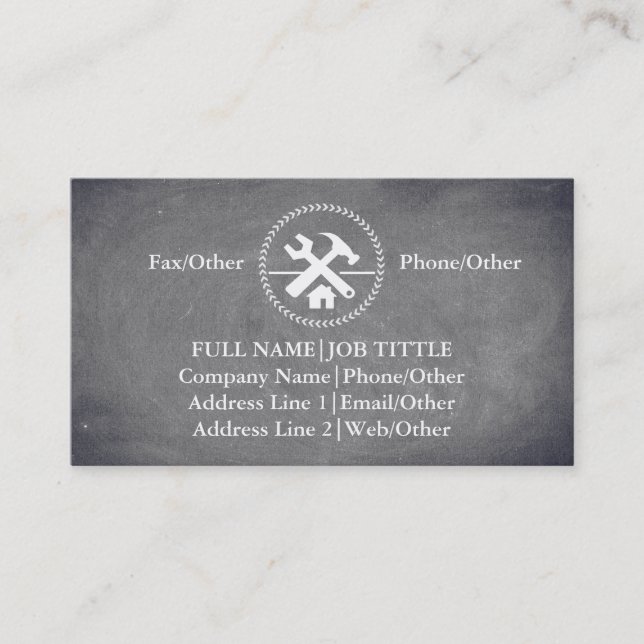 Professional Builder Carpenter Tools Woodworking Business Card (Front)