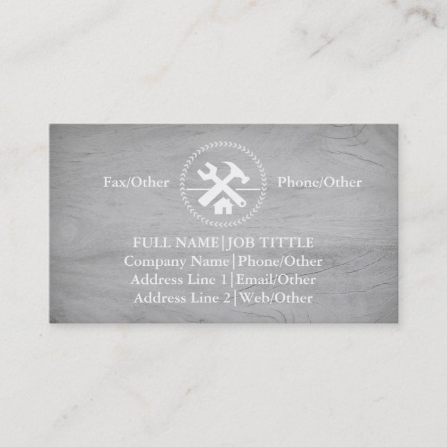 Professional Builder Carpenter Tools Woodworking Business Card (Front)